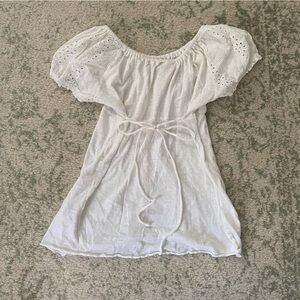White baby doll coquette top